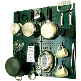 Wall Control Kitchen Pegboard Pack Storage & Organization Kit Green/Black 32