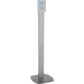 GoVets™ No Touch Floor Stand for Global Hand Soap/Sanitizer Dispensers - Silver 925640