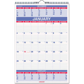 AT-A-GLANCE® Three-Month Wall Calendar 15.5 x 22.75 White Sheets 12-Month (Jan to Dec) 2026 PM628