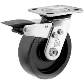Bassick® Prism Stainless Steel Total Lock Swivel Caster - Polyolefin - 5
