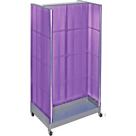 Global Approved 700432-PUR H-Shaped Pegboard Display 32