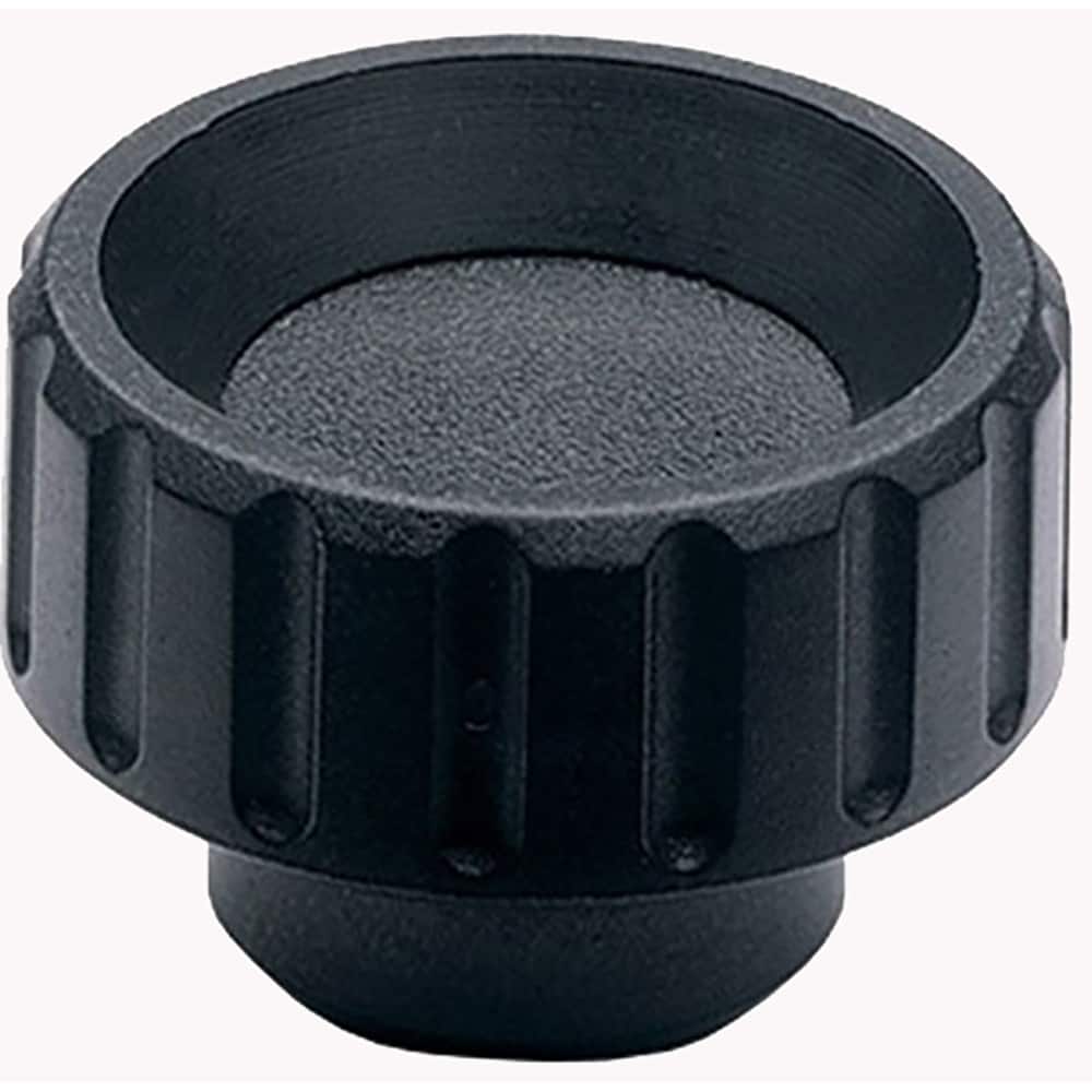 Round Knobs (Knurled, Fluted & Mushroom), Knob Material: Polyamide , Insert Material: Brass , Grip Style: Knurled , Head Diameter: 0.9800  MPN:34262