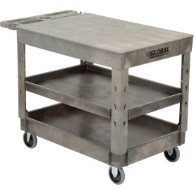 GoVets™ Flat Top Utility Cart w/3 Shelves 44