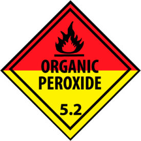 NMC™ Dot Organic Peroxide 5.2 Placard Sign Pressure Sensitive Vinyl DL18P
