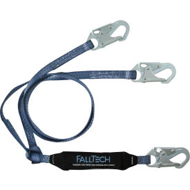 FallTech® 82608 ViewPack 6' Shock Absorbing Lanyard Y-leg with 3 Snap Hooks 82608