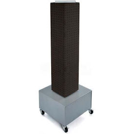Global Approved 703386-BLK 4-Sided Interlocking Pegboard Display W/ Wheels 8