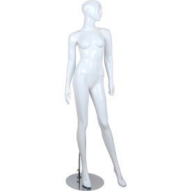 Female Mannequin -Hands to the Side Left Leg Out- Gloss Finish White BELLA2
