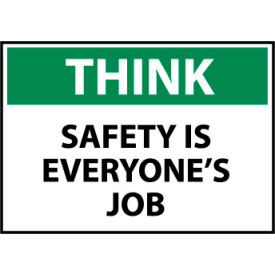 Think Osha 10x14 Vinyl - Safety Is Everyone's Job TS123PB