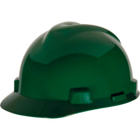 MSA V-Gard® Slotted Cap With 1-Touch Suspension Green 10057445 - Pkg Qty 20