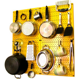 Wall Control Kitchen Pegboard Pack Storage & Organization Kit Yellow/Black 32