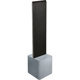 Global Approved 700729-BLK Two-Sided Pegboard Floor Display W/ Studio Base 14-1/2
