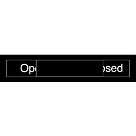 Engraved Occupancy Sign - Open Closed - Red EN305R