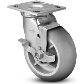 Colson® 4 Series Swivel Plate Caster 4.08199.559 BRK7 Rubber Top Lock Brake 8