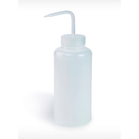 Bel-Art Wide-Mouth 1000ml (32oz) Polyethylene Wash Bottles Natural PP Cap 53mm Closure 3Pk 116201000