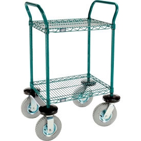 Nexel® 2 Shelf Utility Cart Poly-Green 24