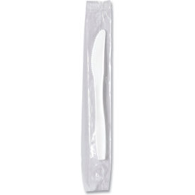 SOLO® Regal Mediumweight Individually Wrapped Knives Polypropylene White 1000/Carton MOW2-0007
