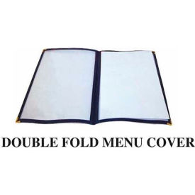 Winco Double Fold Menu Cover Plastic with Vinyl Binding 12-1/8