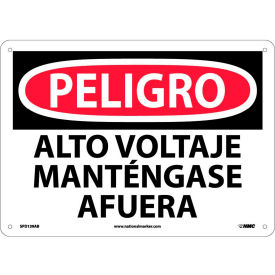 Spanish Aluminum Sign - Peligro Alto Voltaje Mantengase Afuera SPD139AB