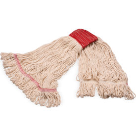 Carlisle® Grease Release Looped End Mop w/ Red Band Large Natural 369125G00 - Pkg Qty 12