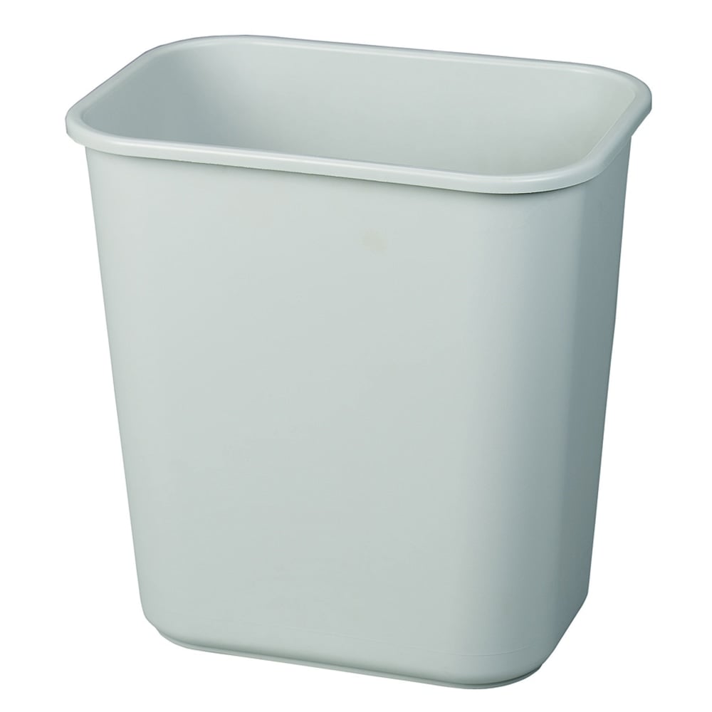 Rubbermaid Durable Rectangular Plastic Wastebasket, 7 Gallons, 15inH x 14-1/4inW x 10-1/4inD, Gray (Min Order Qty 6) MPN:295600GY