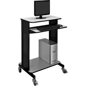 GoVets™ Mobile Computer Workstation & Standing Desk With Keyboard & Mouse Tray 216277