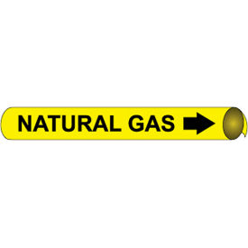 NMC™ Precoiled & Strap-On Pipe Marker Natural Gas Fits 4-5/8