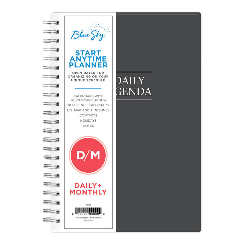 Blue Sky Daily/Monthly PP Planner, 8-1/2in x 5-1/2in, Passages, Undated (Min Order Qty 6) MPN:113565