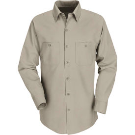 Red Kap® Men's Industrial Work Shirt Long Sleeve Khaki Regular-L SP14 SP14KKRGL