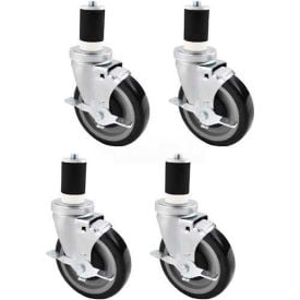 BK Resources Swivel Casters w/ Brakes For up to 72