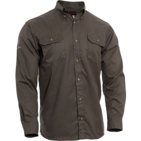DRIFIRE® Tecgen Select® Flame Resistant Work Shirt 5X-LN Gray TCG01150235 TCG01150235