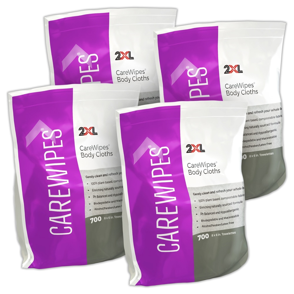 2XL Force Antibacterial Wipes Refill, 6in x 8in, White, 4 Pack Total of 3, 600 Wipes MPN:2XL401