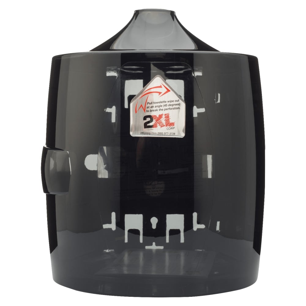 2XL GymWipes Touchless Dispenser - 1x Roll - 11in x 13.5inx 11in Depth - Plastic - Smoke Gray - Touch-free, Hinged, Contemporary Style, Durable - 1 Each MPN:L80