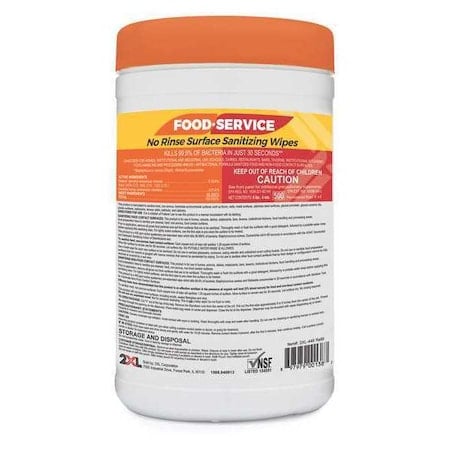 Food Surface Sanitizing Wipes - 70ct Canister, PK6 MPN:2XL-447