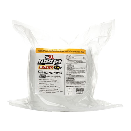 Sanitizer Wipes, 7.7 inL, 6 inW, PK2 MPN:2XL422