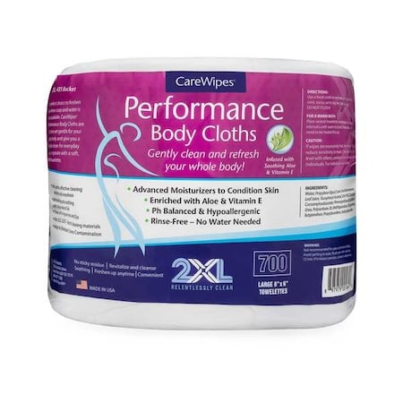 Body Wipes, 8 inL, 6 inW, PK2 MPN:2XL436