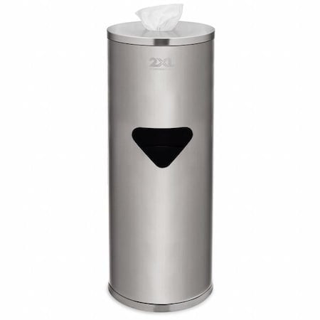 Wet Wipe Dispenser, SS, 39 in H, Silver MPN:2XL73