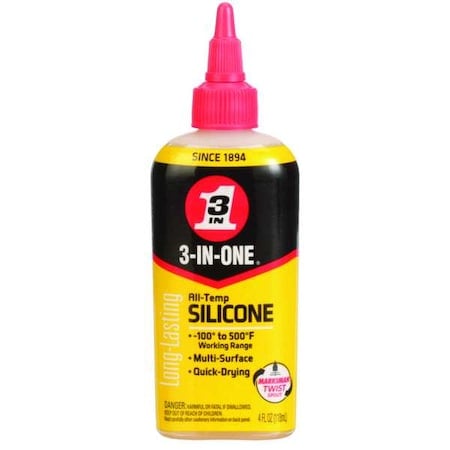 Silicone Lubricant, 4 oz., Squeeze Bottle, Mineral Oil, Brown MPN:120008