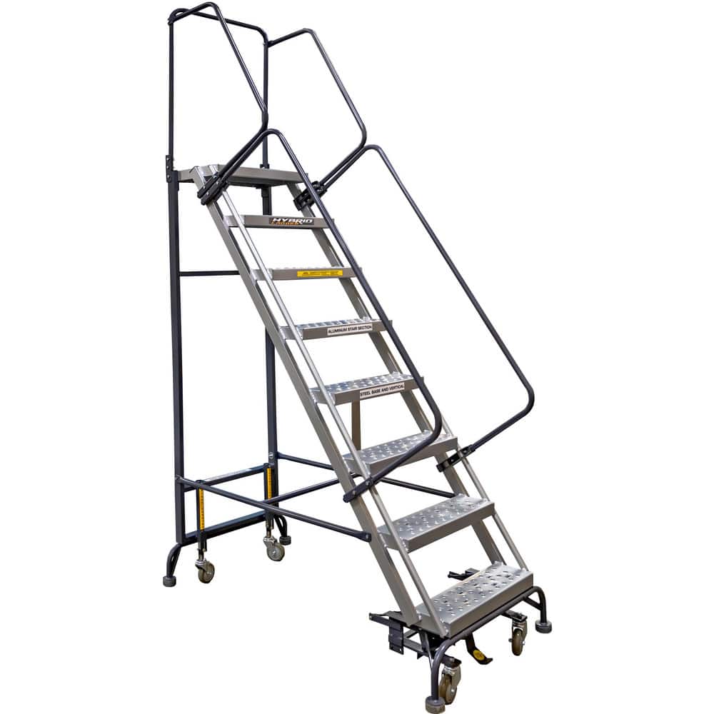 Rolling & Wall Mounted Ladders & Platforms, Rolling Ladder Type: Rolling Platform , Overall Height: 146in , Load Capacity (Lb. - 3 Decimals): 450.000  MPN:HY-LA-113214P