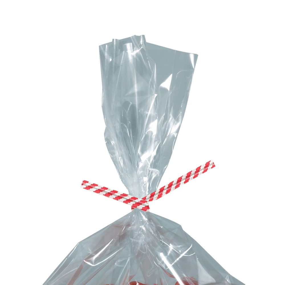 Partners Brand Paper Twist Ties, 5/32in x 4in, Red Stripe, Case Of 2, 000 MPN:PBT4CS