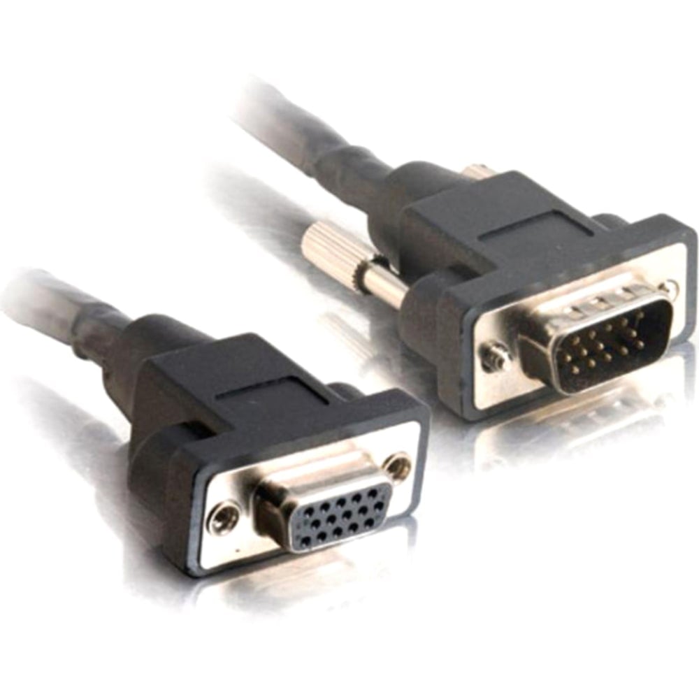 C2G 3ft Panel-Mount HD15 SXGA M/F Monitor Extension Cable - HD-15 Male - HD-15 Female - 3ft - Black MPN:52094