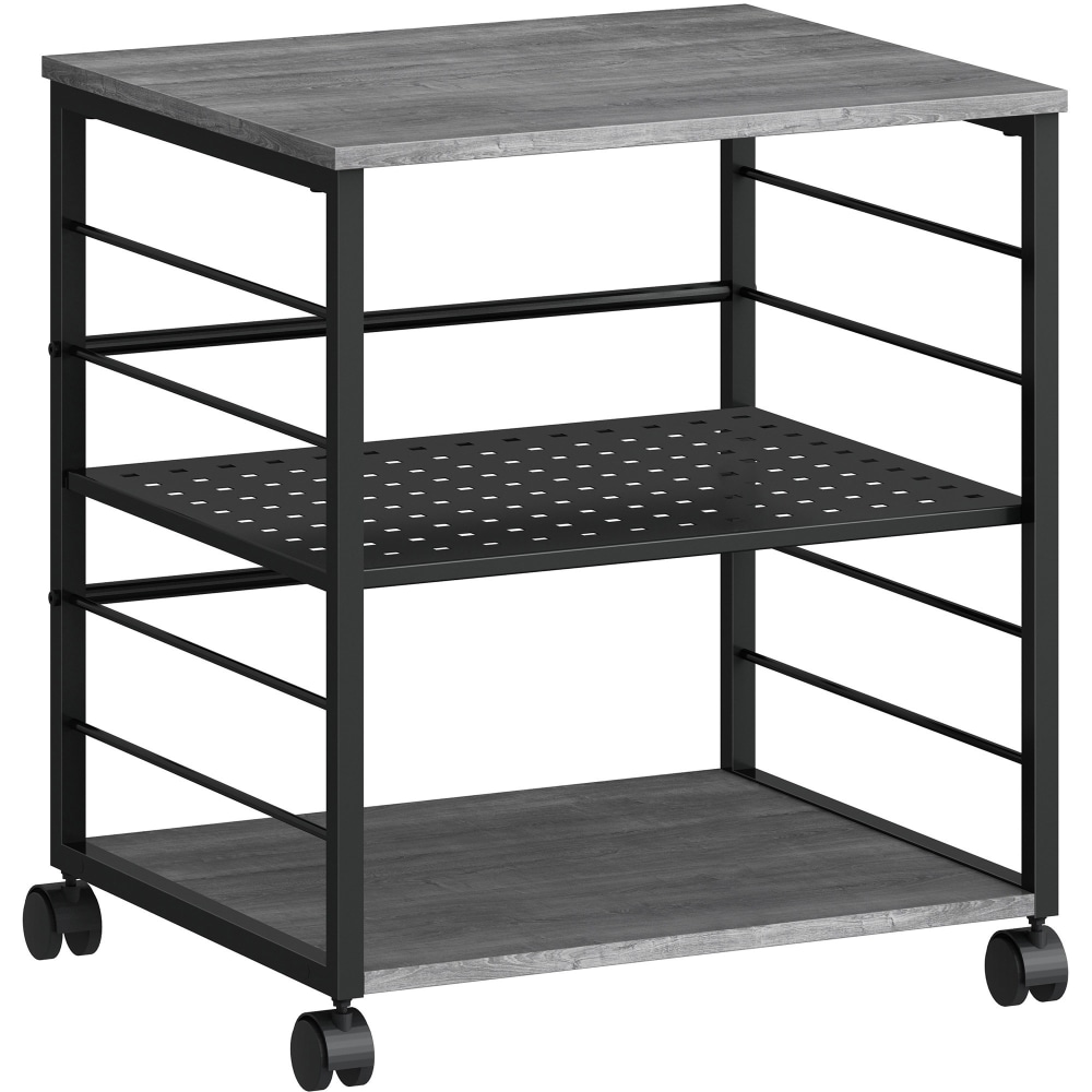 Lorell Deskside Mobile Machine Stand - 200 lb Load Capacity - 26.50inx23.60inx 19.60in Depth - Desk - Powder Coated - 60263 MPN:60263
