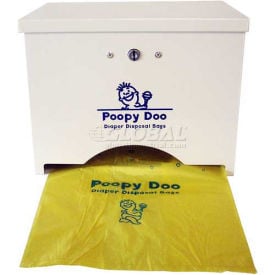 Poopy Doo Diaper Disposal Bag Dispenser - 400 Bag Capacity PD-DSP-06-WH PD-DSP-06-WH