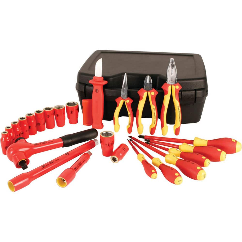 Combination Hand Tool Sets, Set Type: Insulated Socket Set 1/2' Drive - SAE , Number Of Pieces: 24 , Measurement Type: Inch  MPN:31790