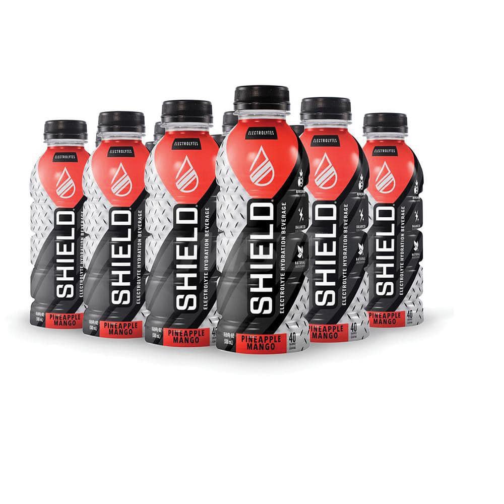 Activity Drink: SHIELD, 16.9 oz, Bottle, Pineapple Mango, Ready-to-Drink: Yields 16.9 oz MPN:02-02-16.9-12-PM - Pkg Qty 12