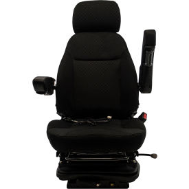 Concentric™ 470 Series High-Back Heavy Duty Seat with Arm Rests & Slide Rails Fabric Black 470158BK