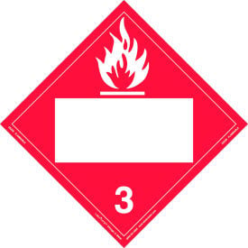 LabelMaster®ZEZ2B Flammable Liquid Placard Blank Removable Vinyl 25/Pack ZEZ2B