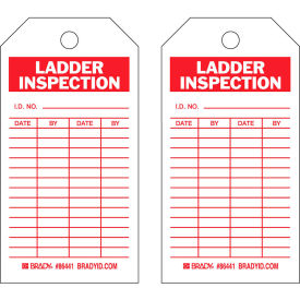 Brady® 86441 Ladder Inspecton Tag 2 Sided 10/Pkg HD Polyester Encapsulated 3