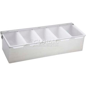 Winco CDP-5 Condiment Dispenser 5 Compartment CDP-5 - Pkg Qty 2