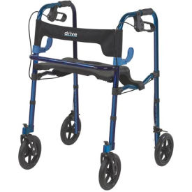 Drive Medical 10243 Deluxe Clever Lite Rollator Walker with 8