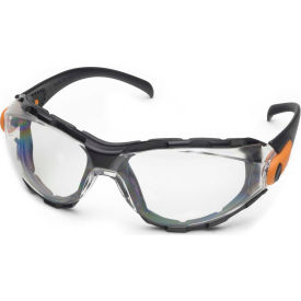 Elvex® Go-Specs™ Foam Lined Safety Glasses Clear Lens Black Frame GG-40C-AF